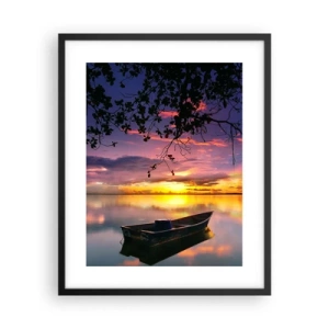 Pôster com moldura preta - Parece que estás pendurado no meio do céu… - 40x50 cm