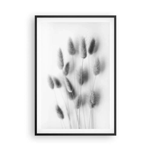 Pôster com moldura preta - Grama fofa - 61x91 cm