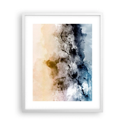 Pôster em moldura branca - Imersos no tumulto do nevoeiro - 40x50 cm