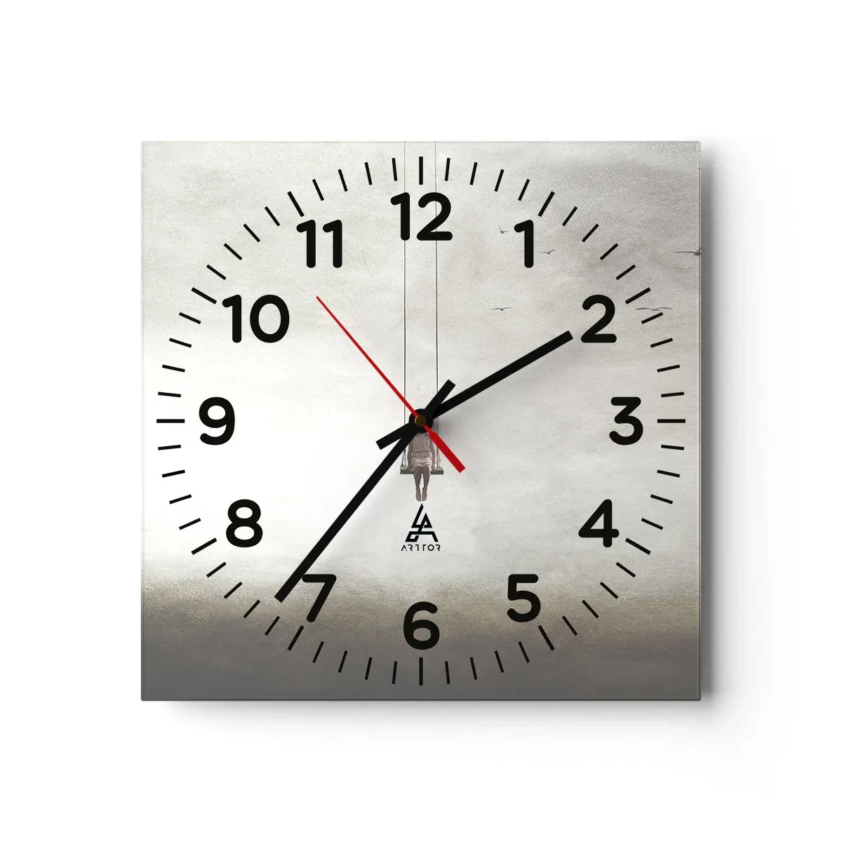 Relógio de parede - Relógio em vidro - A criança em nós - 30x30 cm