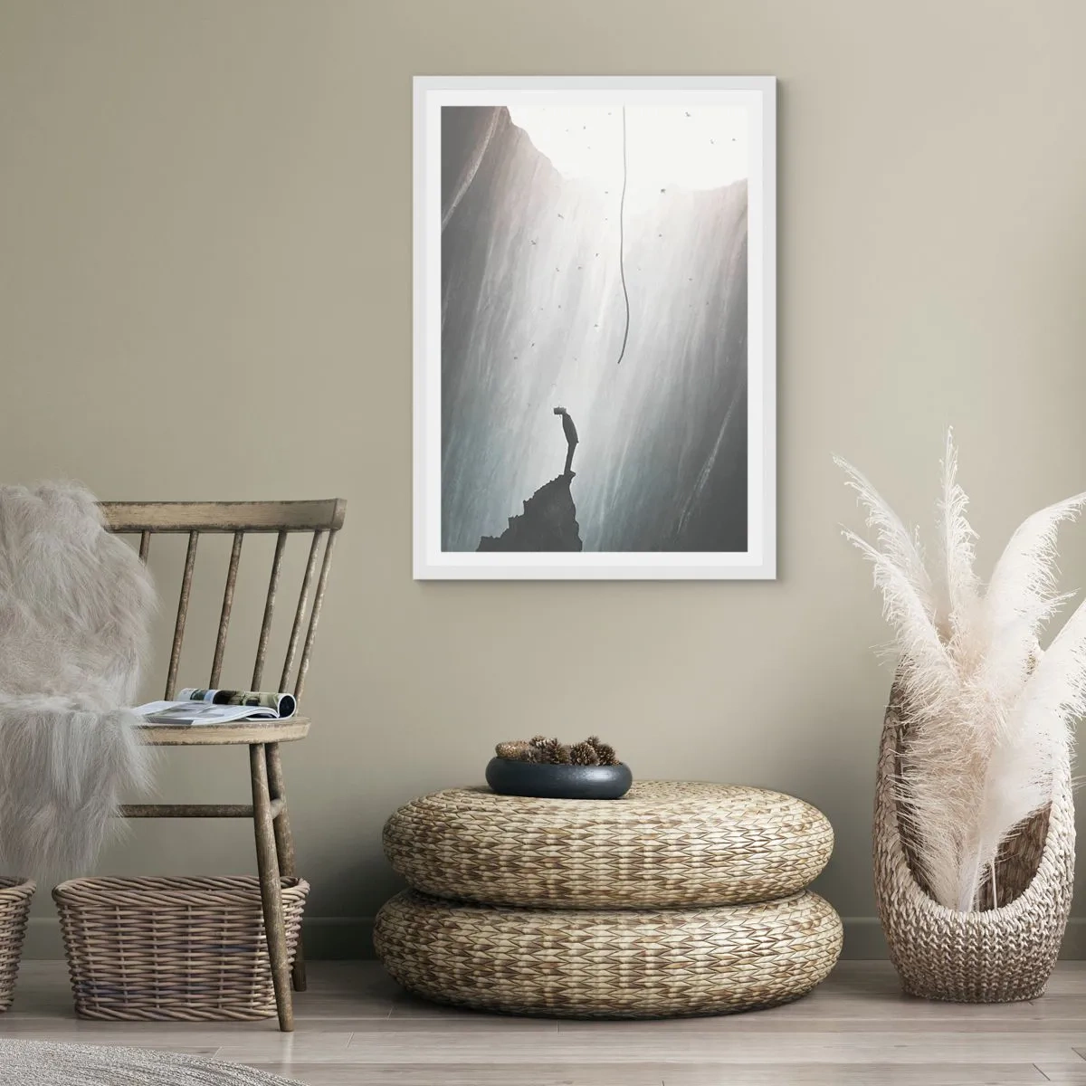 Pôster em moldura branca - Sempre há uma saída - 50x70 cm