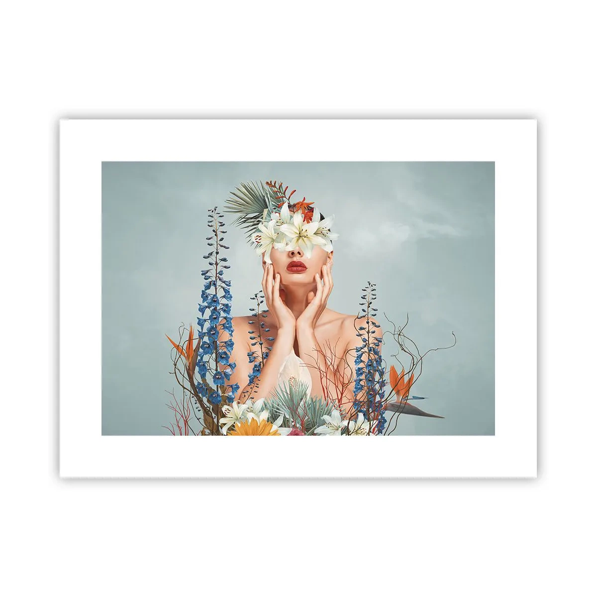 Pôster - Mulher – flor - 40x30 cm