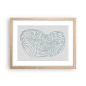 Pôster com moldura de carvalho claro - Deixe cair o sorriso - 40x30 cm