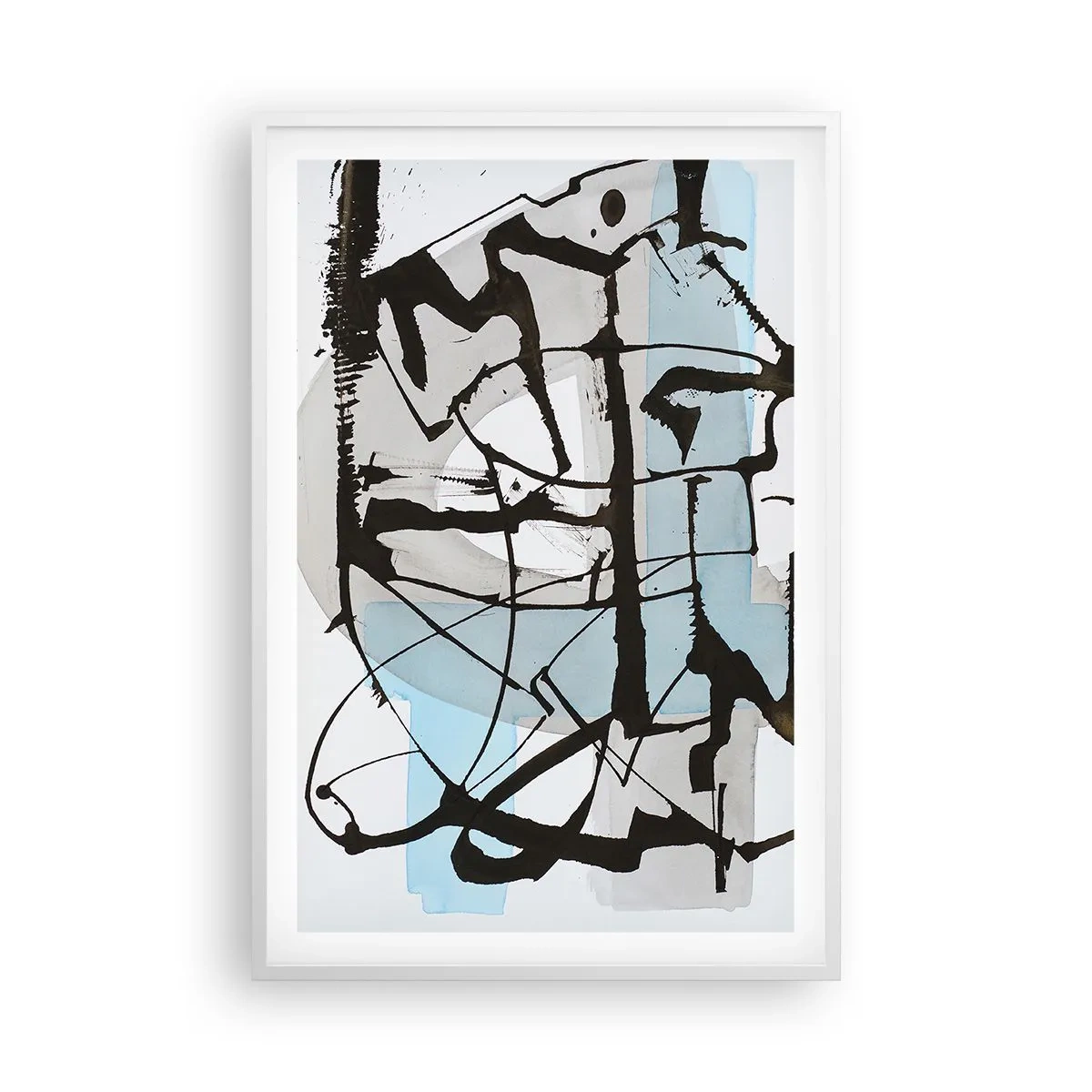 Pôster em moldura branca - Azul mesmo assim - 61x91 cm