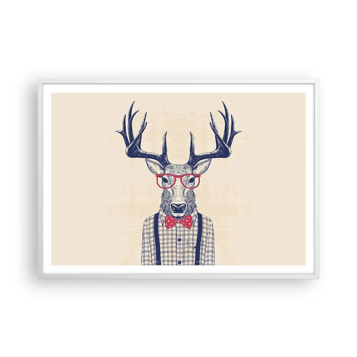 Pôster em moldura branca - Extravagância engraçada - 100x70 cm