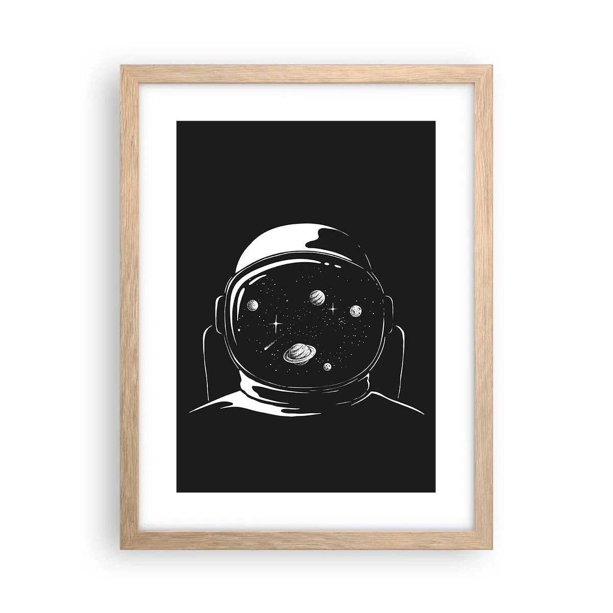 Pôster com moldura de carvalho claro - Bela Vista - 30x40 cm