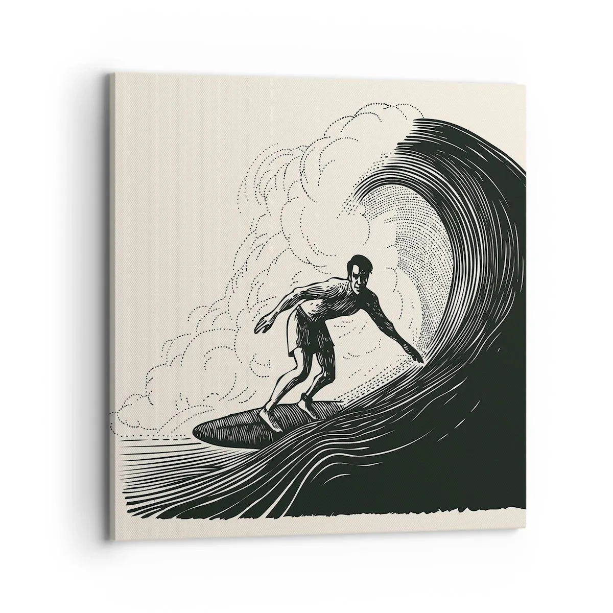 Quadro em tela - Rei da onda - 70x70 cm