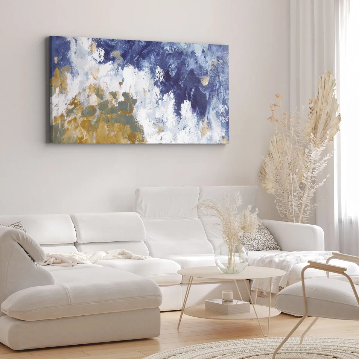 Quadro em tela - Dança dos elementos - 100x40 cm