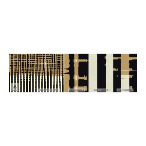 Amostra de papel de parede Premium Sand - Abstração arquitetónica - Abstração, Pedaço, Linhas - 100x30 cm