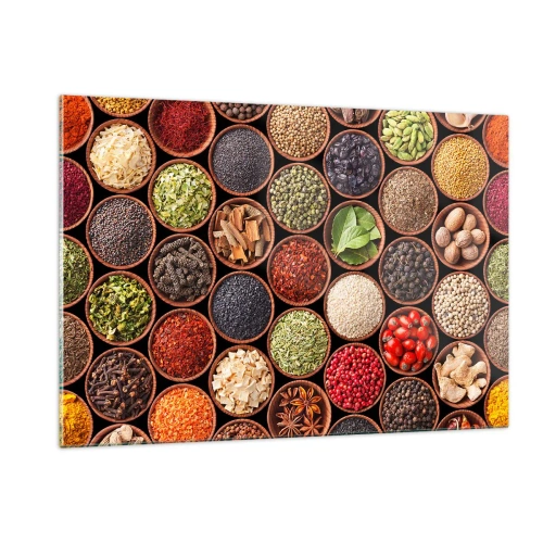 Quadro em vidro - Todos os sabores do mundo - 120x80 cm