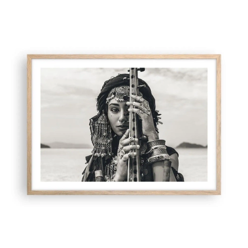 Pôster com moldura de carvalho claro - A própria música oriental - 70x50 cm