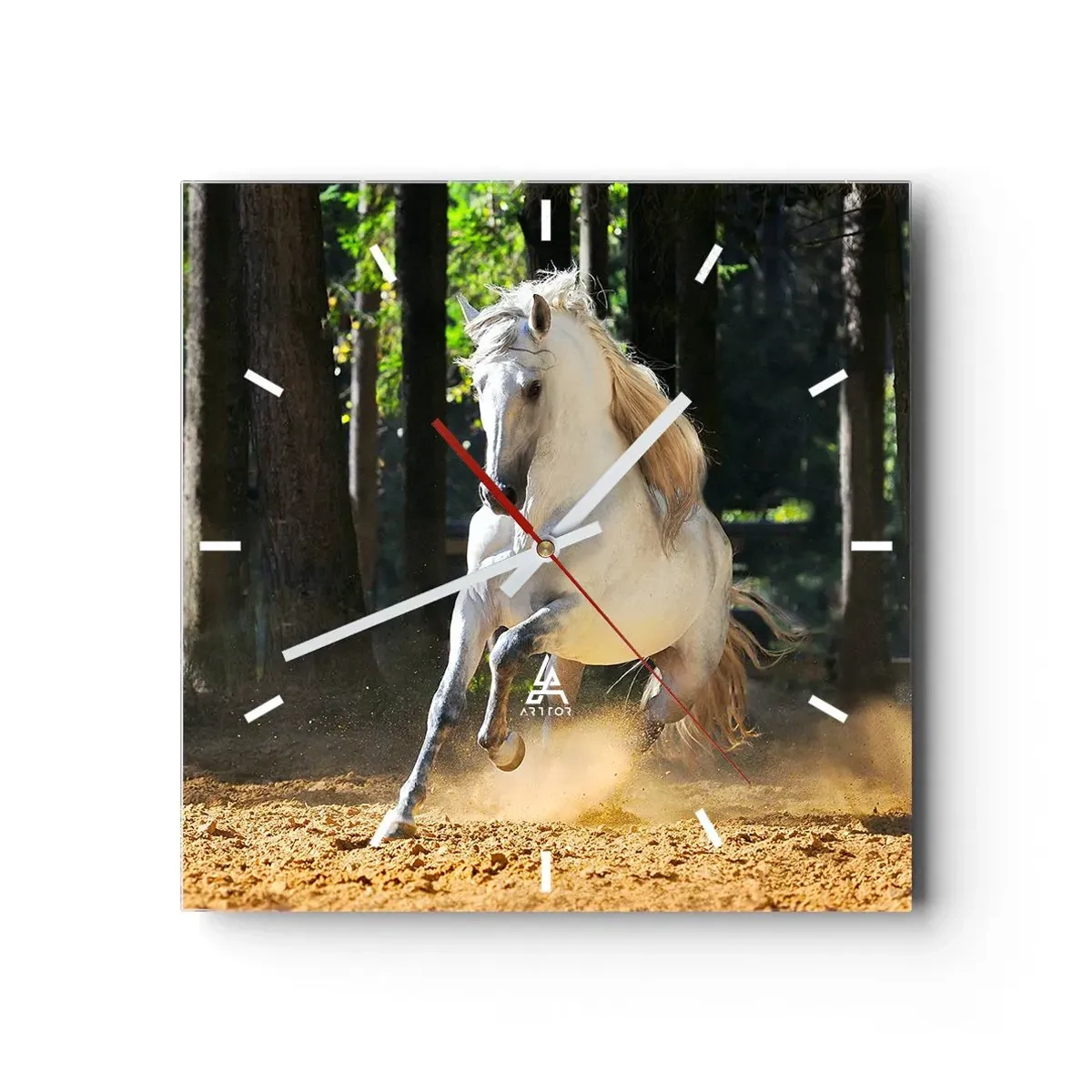 Relógio de parede - Relógio em vidro - Como de um romance de fantasia - 30x30 cm