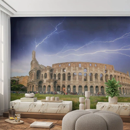 Papel de Parede Premium Canvas - Arena de combate - Arquitetura, Roma, Coliseu - 200x140 cm