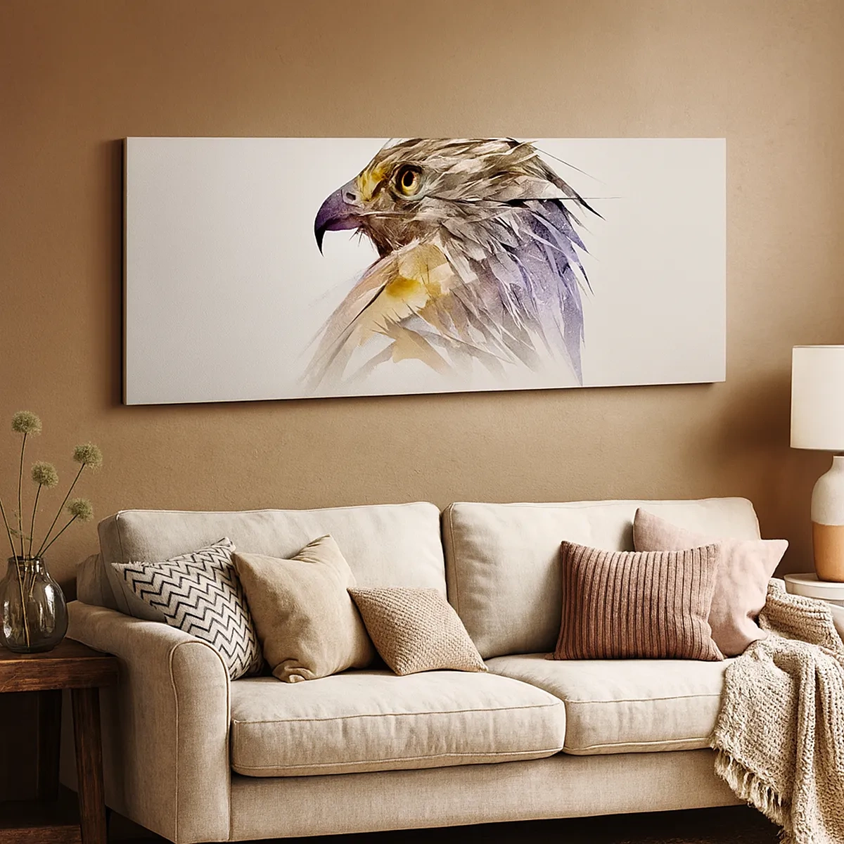 Quadro em tela - Retrato de um guerreiro - 30x30 cm