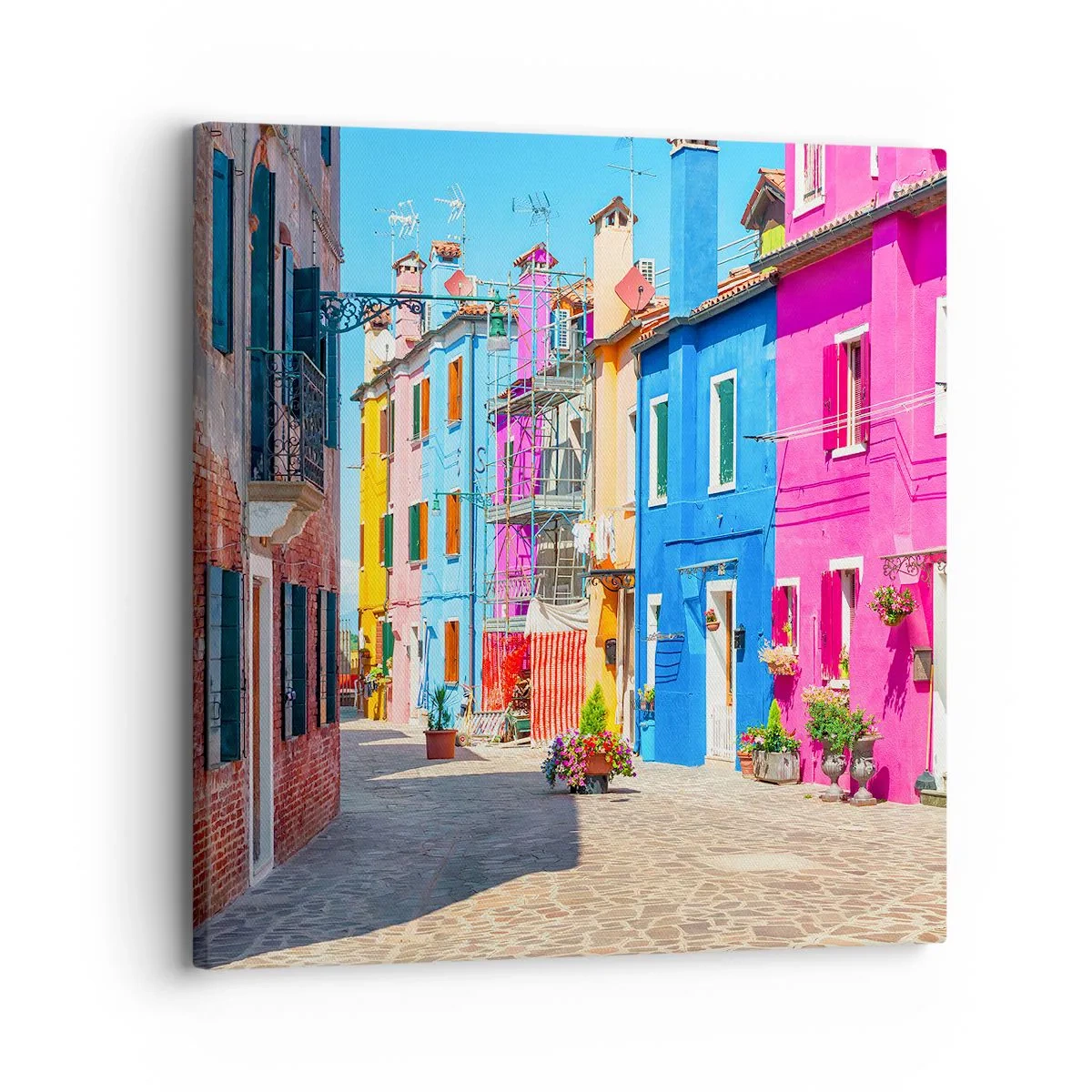 Quadro em tela - A Cidade dos Papagaios - 30x30 cm