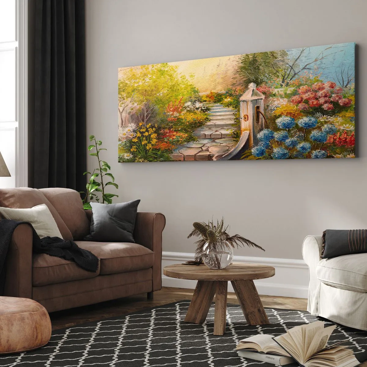 Quadro em tela - Em pleno florescimento - 140x50 cm