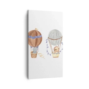 Quadro em tela - Amigos em movimento - 45x80 cm