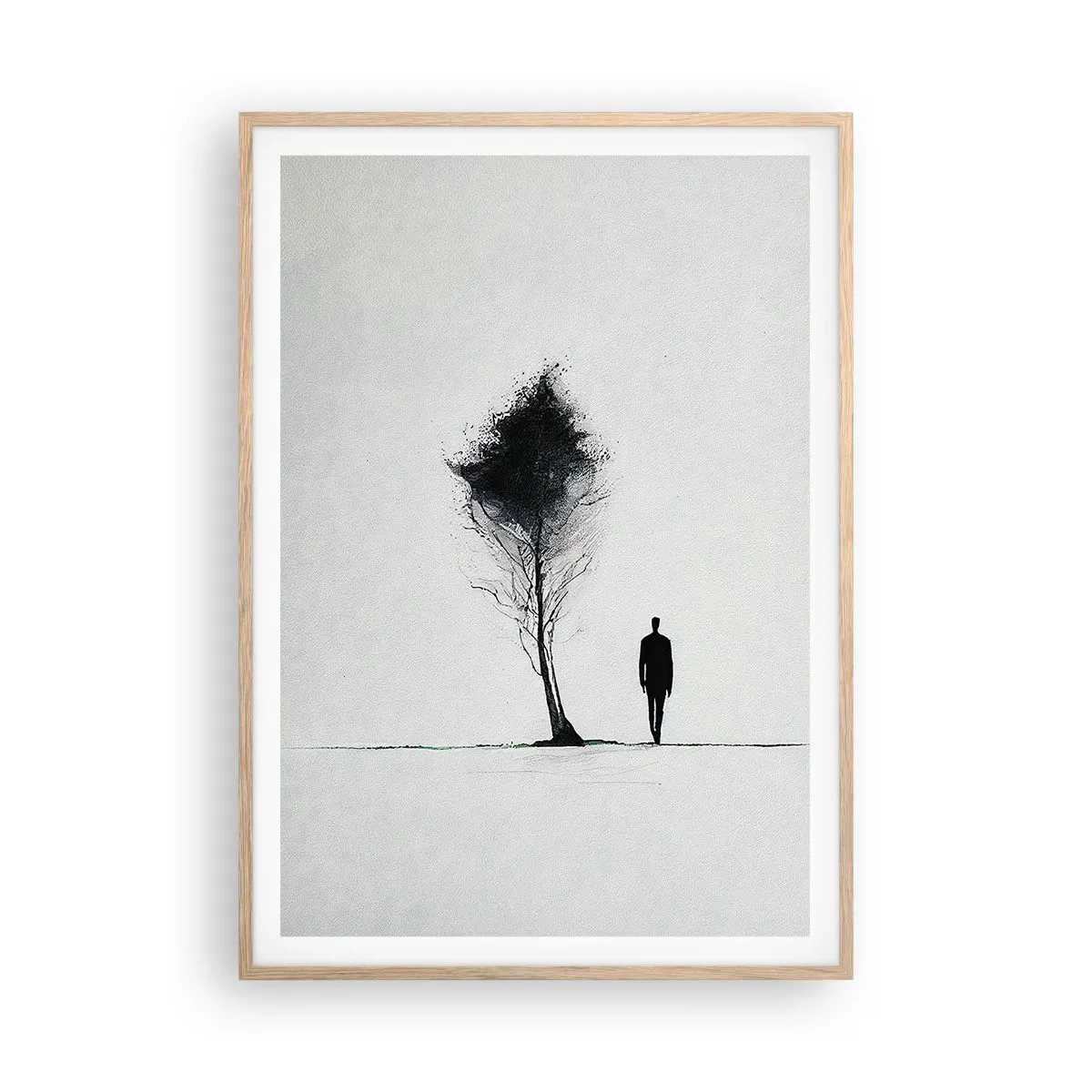 Pôster com moldura de carvalho claro - Todos nós vagamos - 70x100 cm
