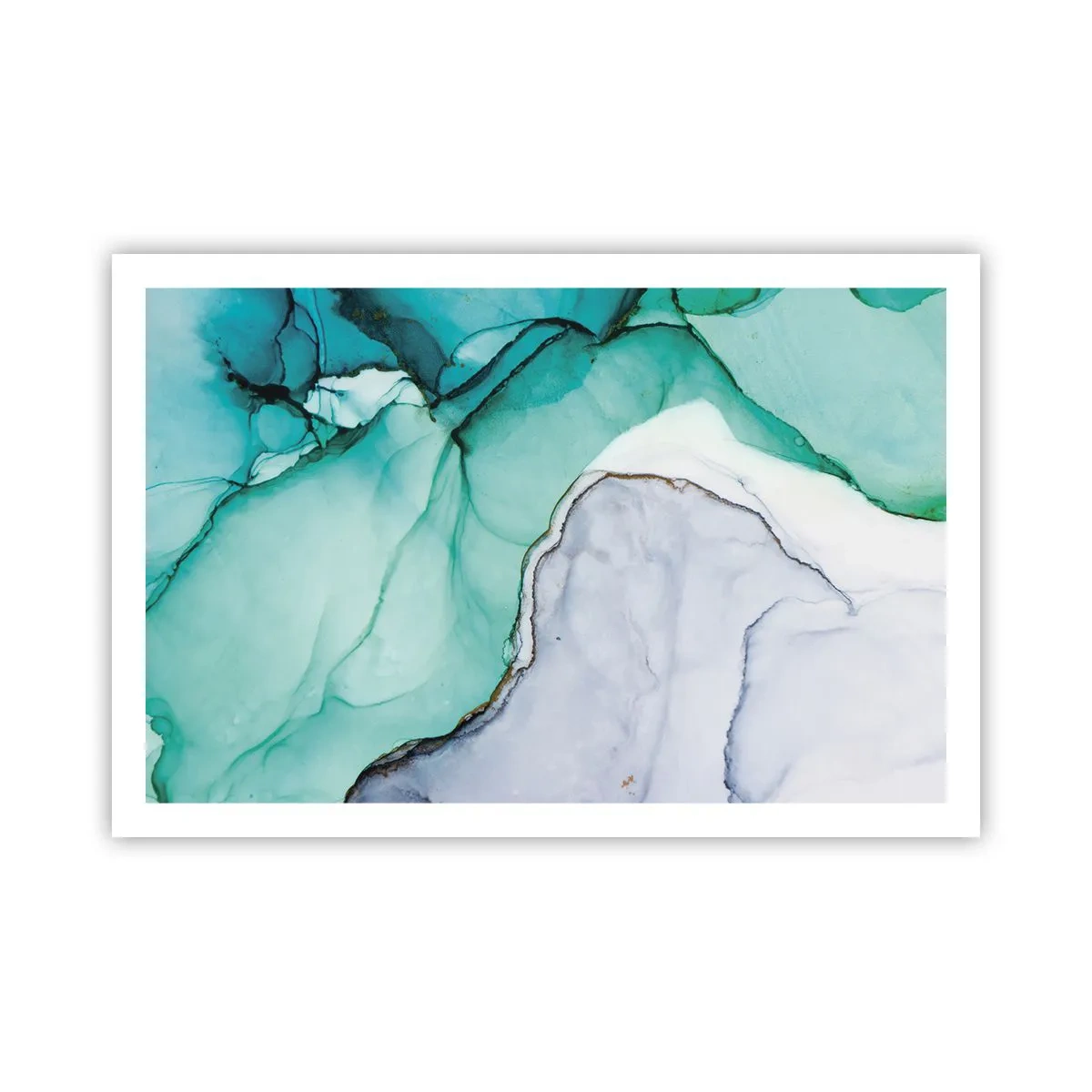 Pôster - Estudo em turquesa - 91x61 cm