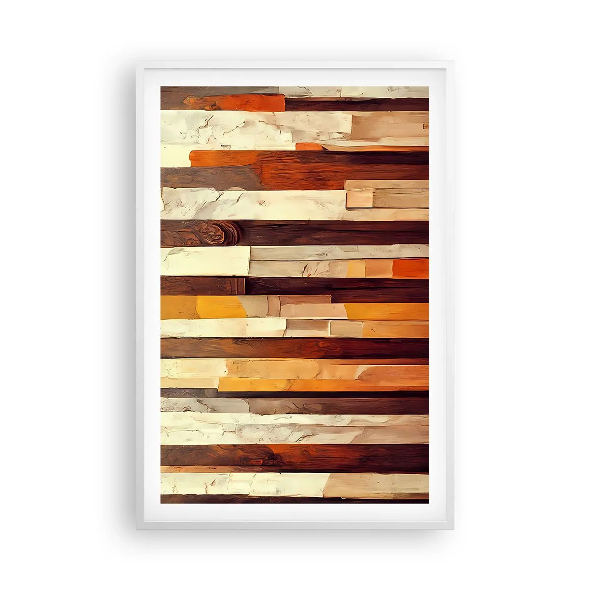 Pôster em moldura branca - Hino das árvores da floresta - 61x91 cm