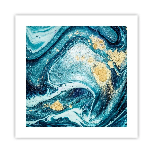 Pôster - Redemoinho azul - 40x40 cm