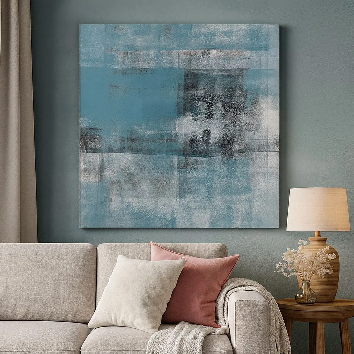 Quadro em tela - Água e ar - 30x30 cm