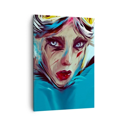 Quadro em tela - A guerreira das estradas - 50x70 cm