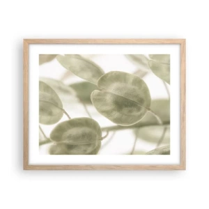 Pôster com moldura de carvalho claro - No começo eram folhas... - 50x40 cm