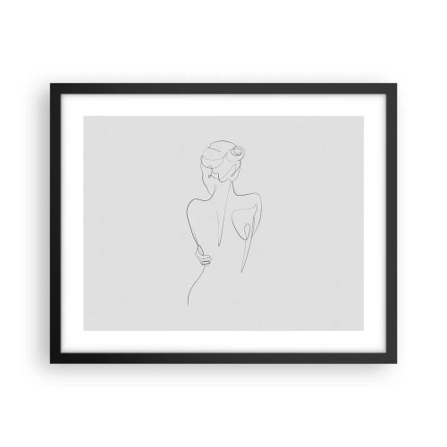 Pôster com moldura preta - Música corporal - 50x40 cm