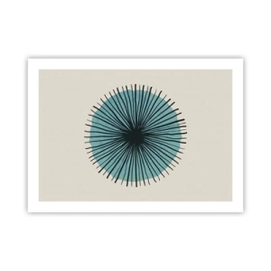 Pôster - Radiante sobre o azul - 70x50 cm