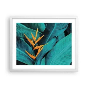Pôster em moldura branca - Flor do Éden - 50x40 cm