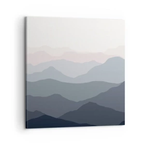 Quadro em tela - Ondas de montanha - 60x60 cm