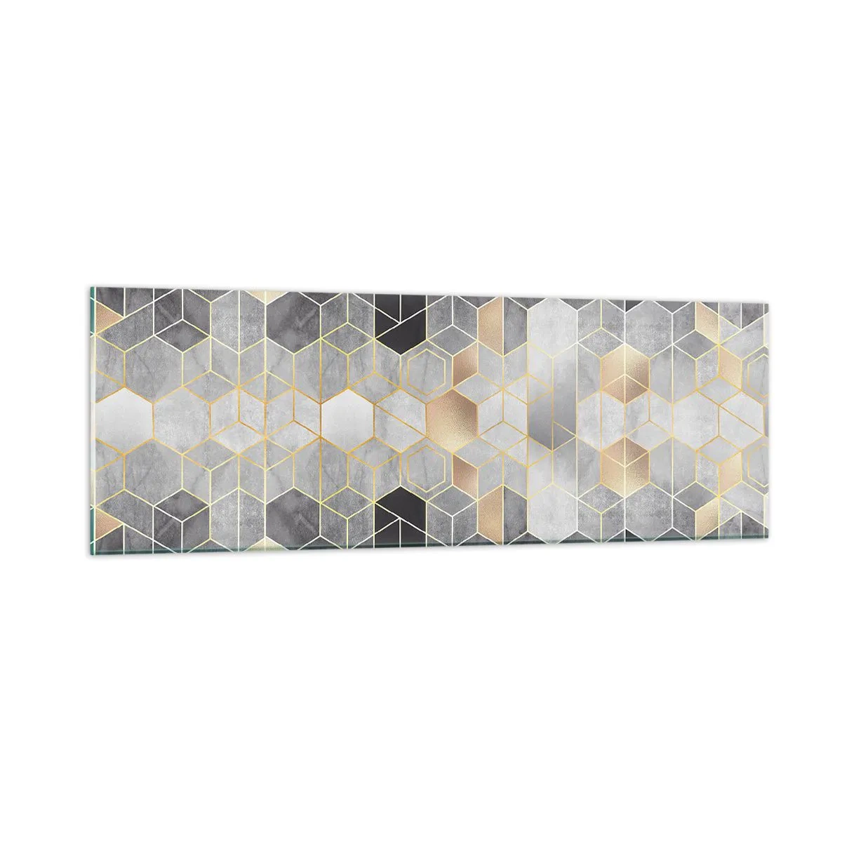 Quadro em vidro - Composição do diamante - 90x30 cm