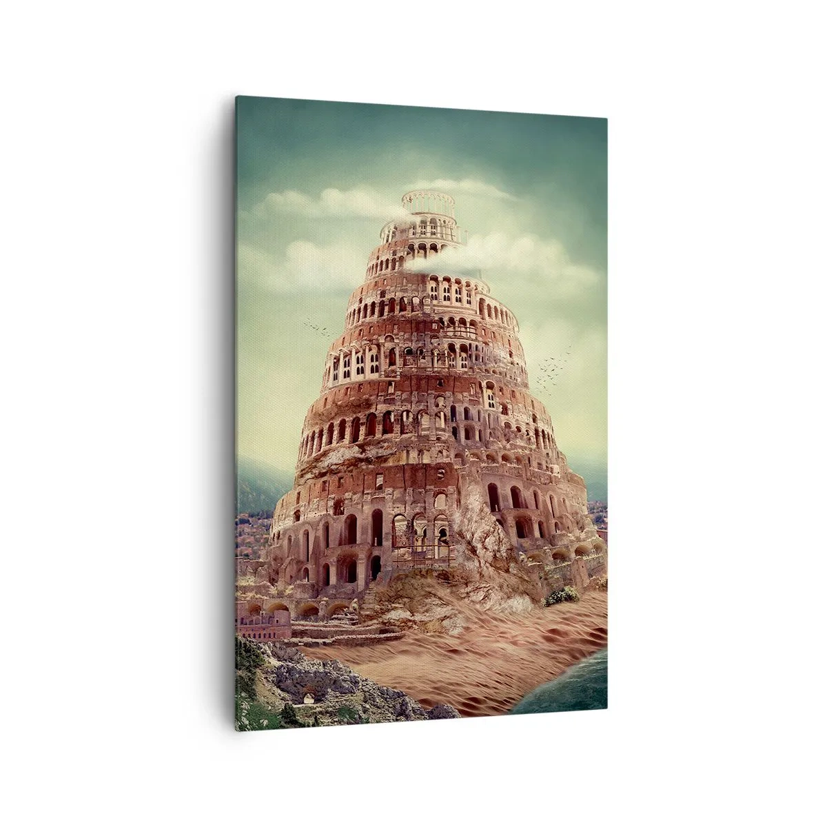Quadro em tela - Torre de babel - 80x120 cm