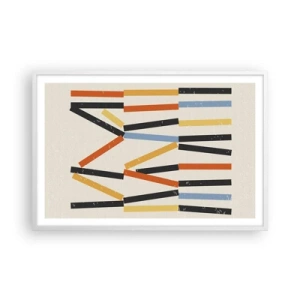 Pôster em moldura branca - Composição ao nível - 91x61 cm