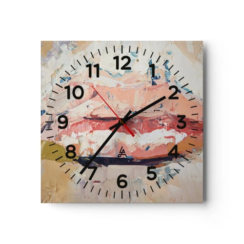 Relógio de parede - Relógio em vidro - Desperta os sentidos - 40x40 cm