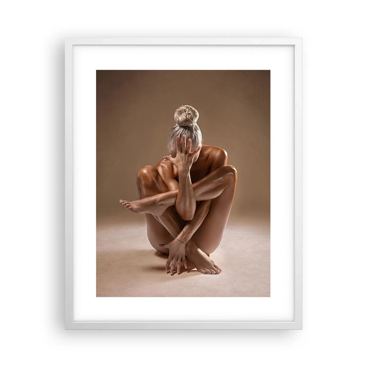 Pôster em moldura branca - Unidade de corpo e alma - 40x50 cm