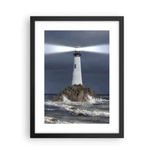 Pôster com moldura preta - Aqui... aqui... aqui! - 30x40 cm