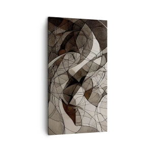 Quadro em tela - Circulação das cores da terra - 45x80 cm