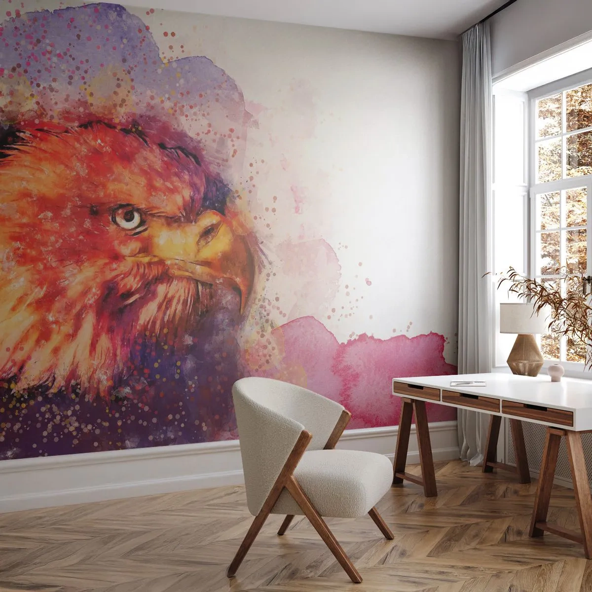 Papel de parede personalizado Premium Canvas - Não quer saber o que estou a pensar - Abstração, Pássaro, Águia