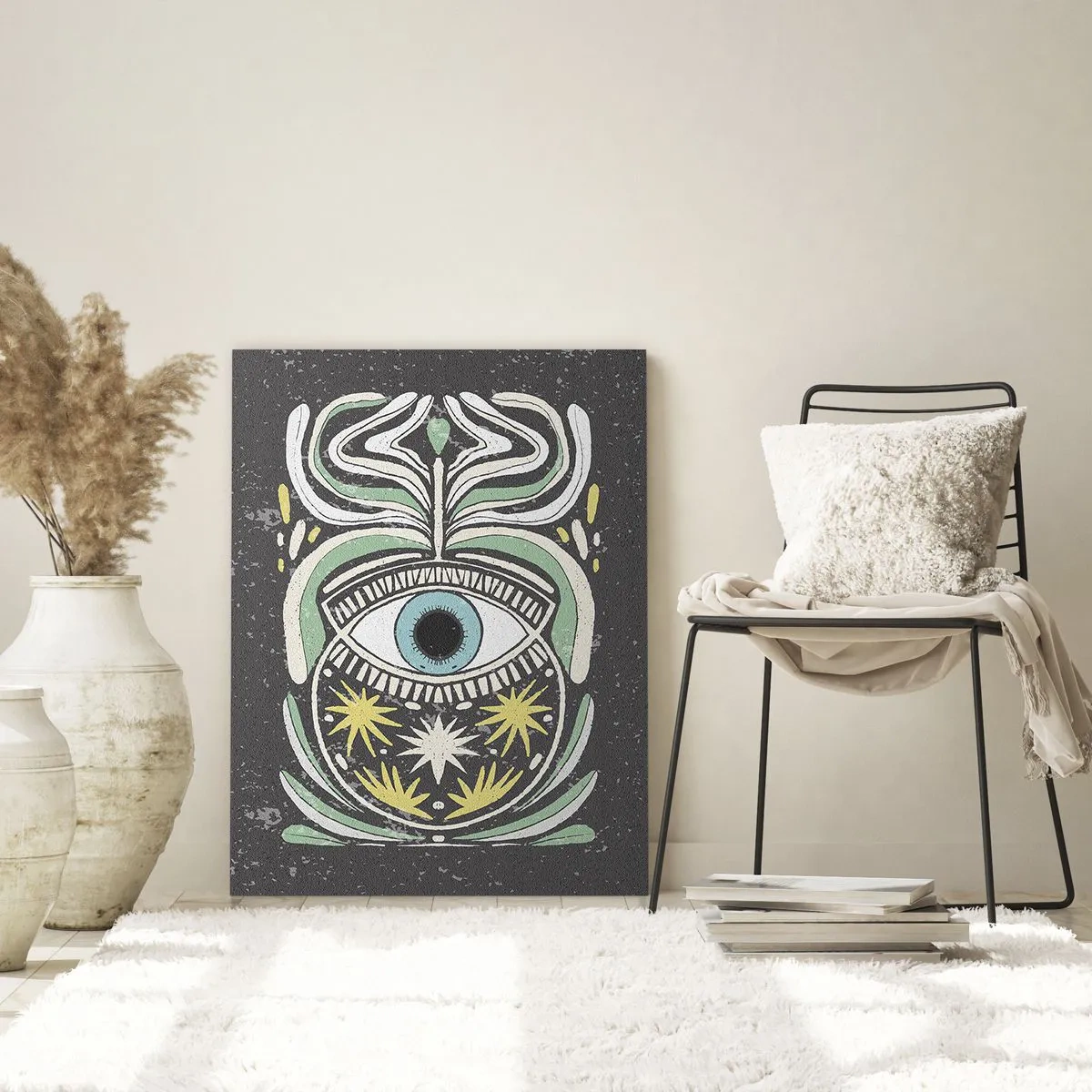 Quadro em vidro - Rituais tribais - 50x70 cm