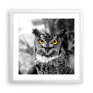 Pôster em moldura branca - Nada pode ser escondido - 40x40 cm