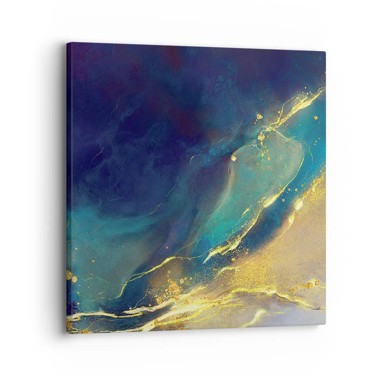 Quadro em tela - Piscina dourada - 30x30 cm