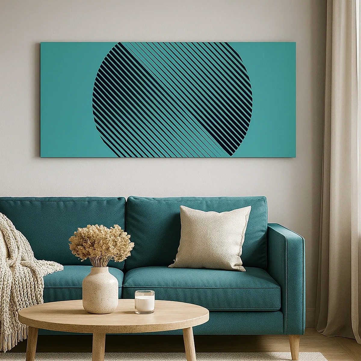 Quadro em tela - Círculo – uma variação geométrica - 30x30 cm