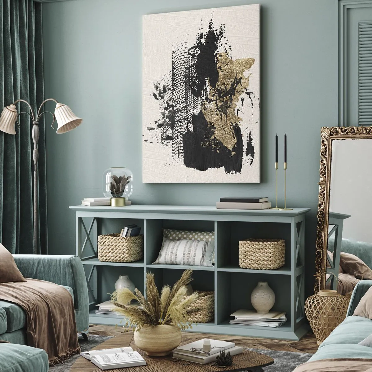 Quadro em tela - Composição com paixão - 50x70 cm