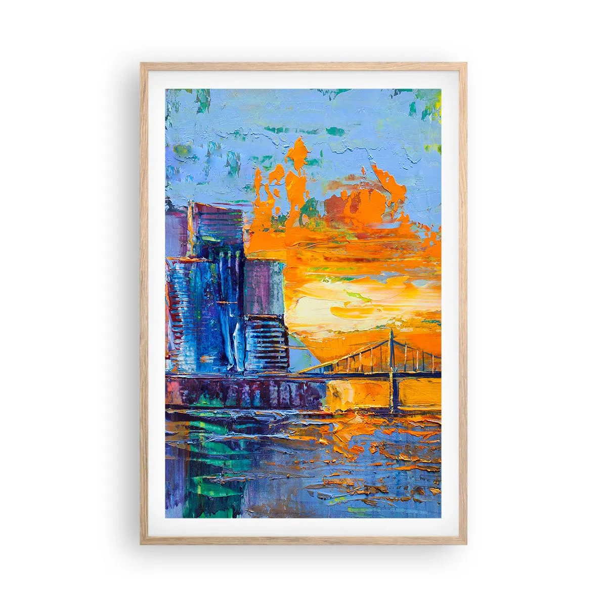Pôster com moldura de carvalho claro - Cultura e natureza - 61x91 cm