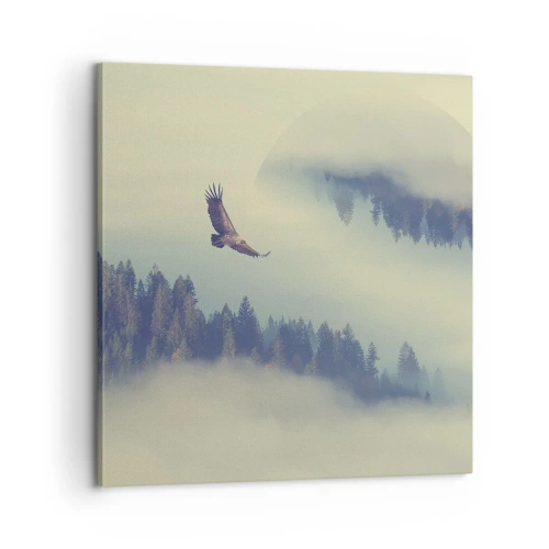 Quadro em tela - Eu vi a sombra de uma águia - 60x60 cm