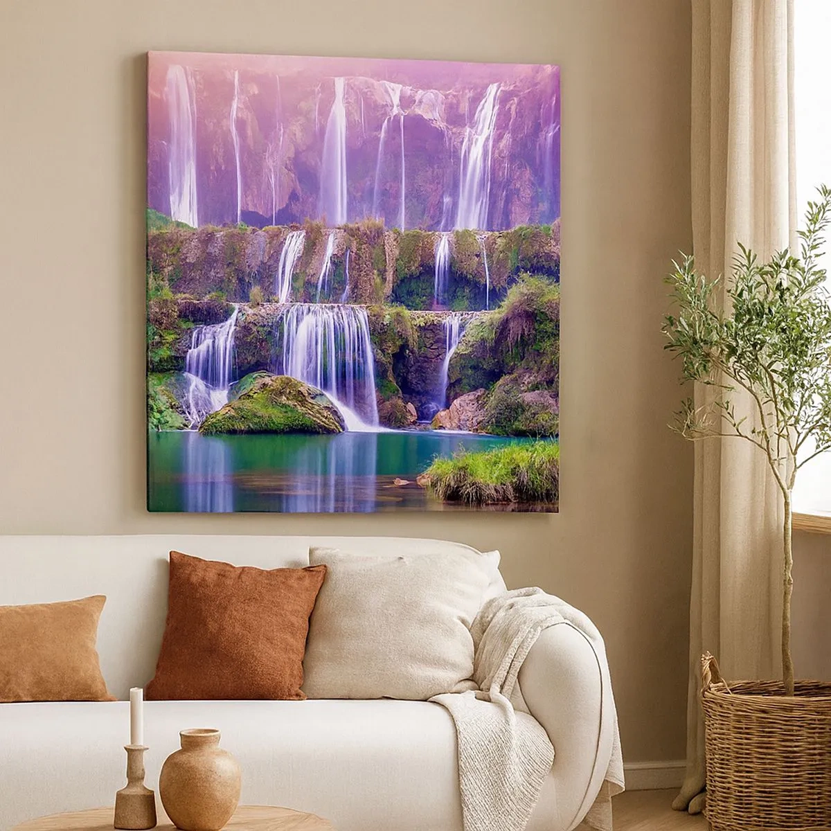 Quadro em tela - Escadas para o céu - 30x30 cm