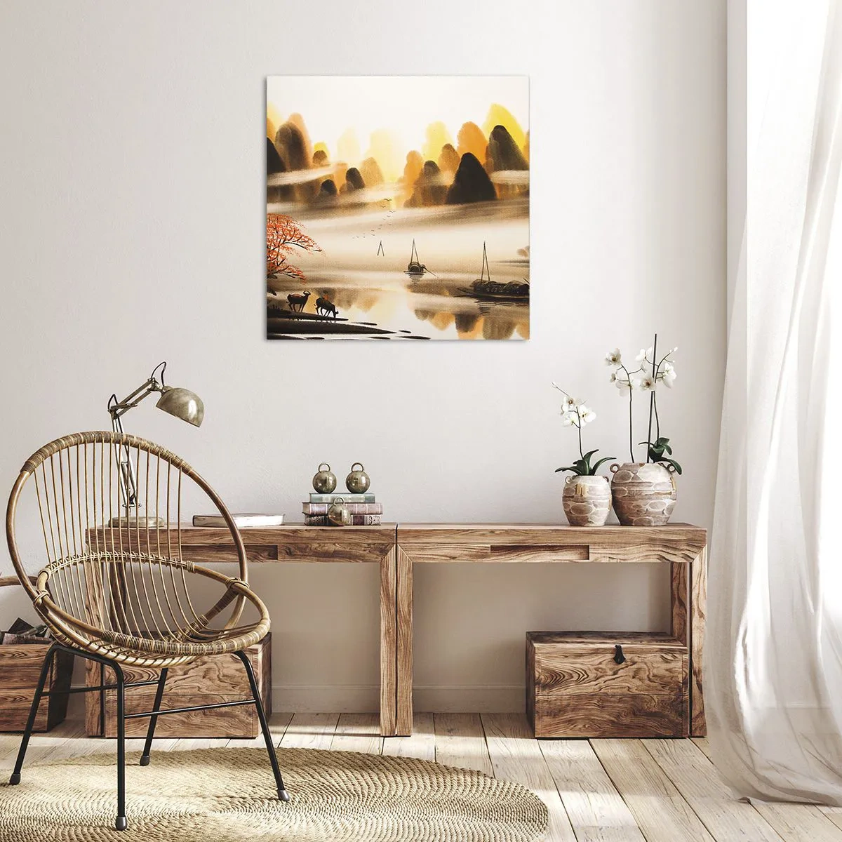 Quadro em tela - Além do Extremo Oriente - 60x60 cm