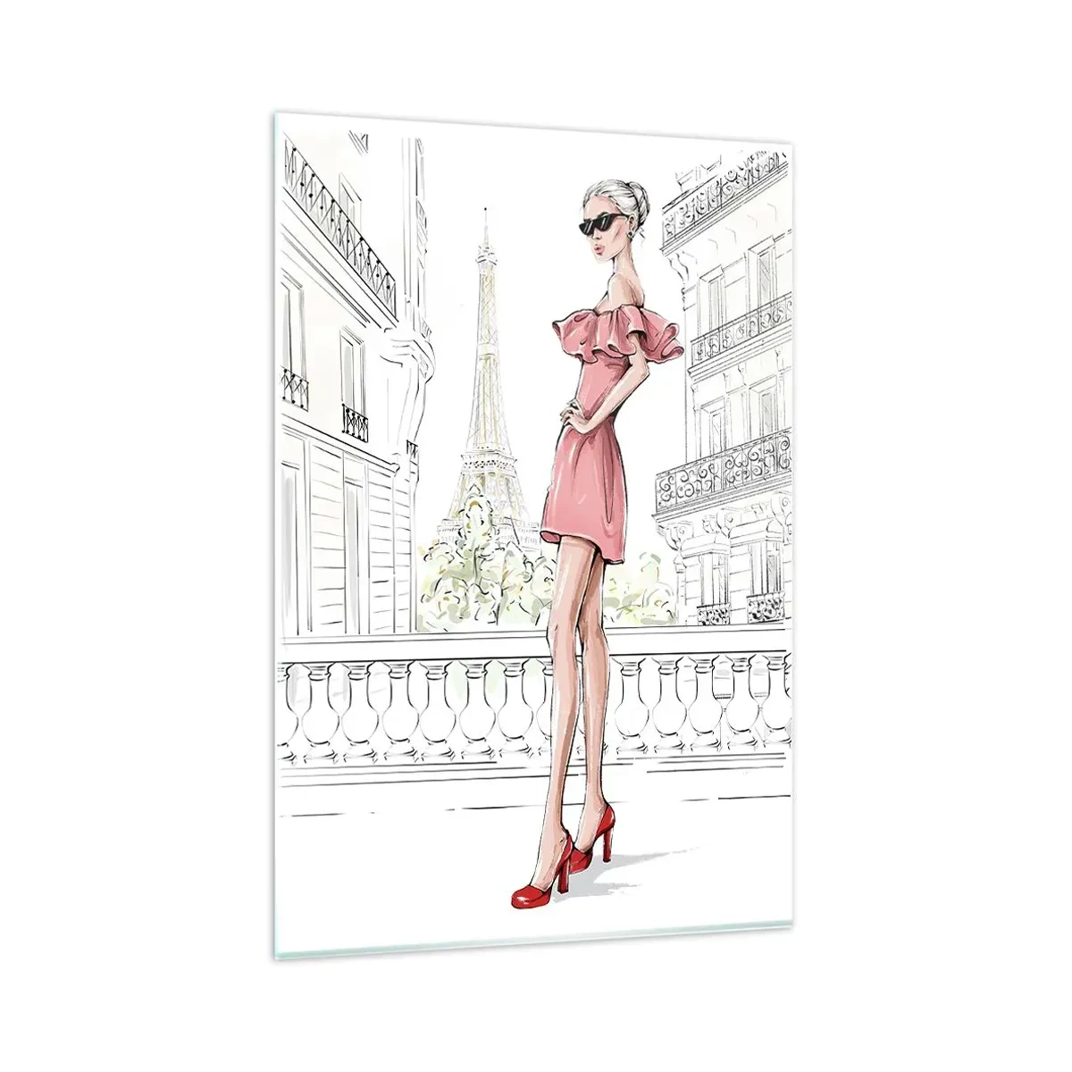 Quadro em vidro - A arte da moda - 80x120 cm